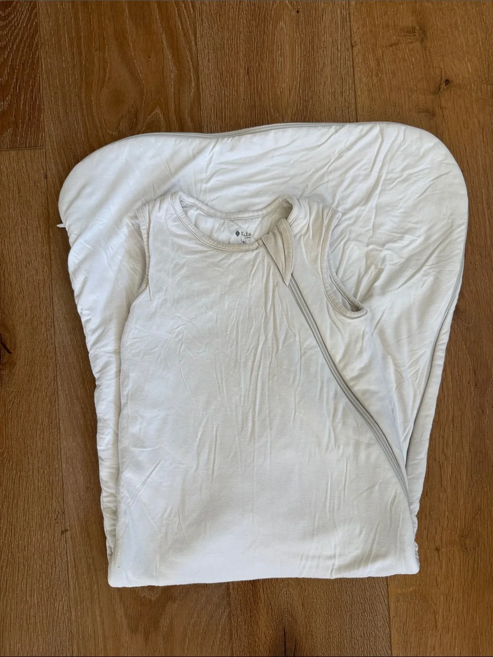 Kyte White Sleeveless Baby Sleep Sack with Side Zipper Size L TOG 2.5